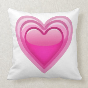 Coussin Coeur rose croissant - Emoji