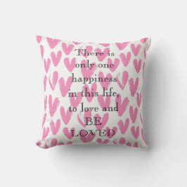 Coussin Coeur rose Extraordinaire avec amour une citation