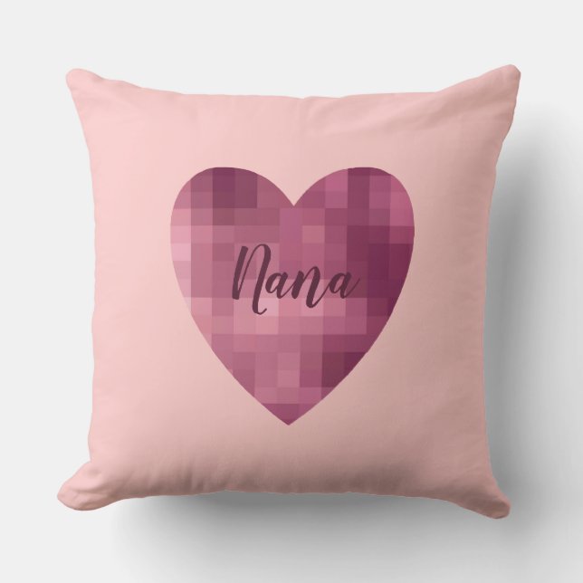 Coussin Coeur rose numérique (Recto)