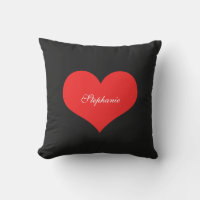 Cœur Rouge Monogrammes Nom Personnalisé Cadeau Fav