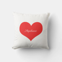 Cœur rouge monogrammes personnalisés nom cadeau fa