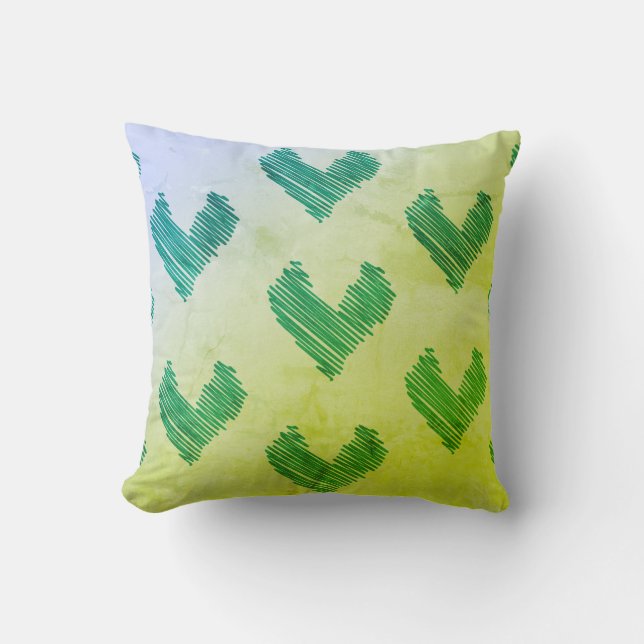 Coussin coeur vert (Recto)