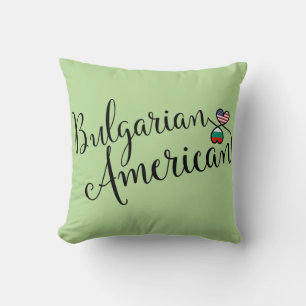 Coussin Coeurs autrichiens-américains entrelacés jettent l