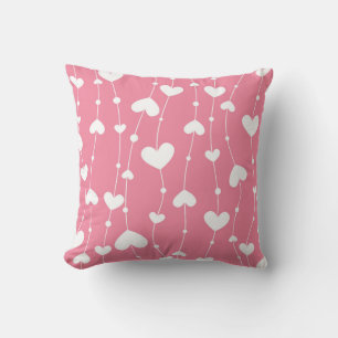 Coussin Coeurs blancs roses Salle de soins pour filles