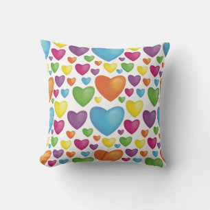 Coussin Coeurs colorés