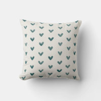 Coeurs d'amour Turquoise foncé Motif OffBlanc