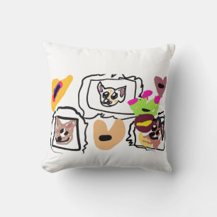 Coussin cœurs de Chihuahua
