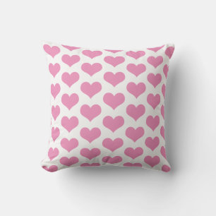 Coussin Cœurs de couleur personnalisés Motifs Rose Blanc C