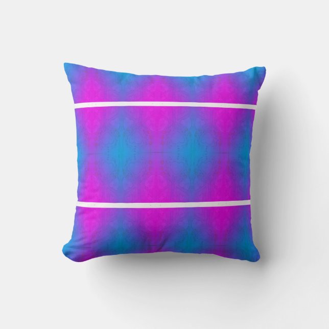 Coussin Coeurs de Nana (rose et bleu) (Recto)