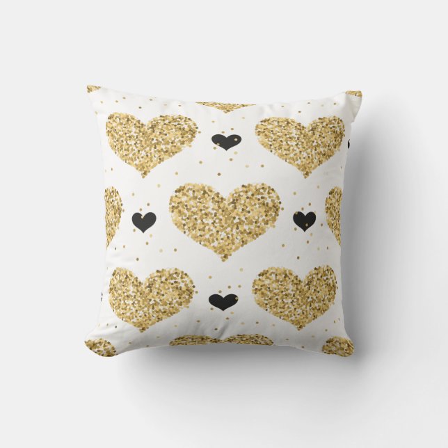Coussin Coeurs d'or (Recto)