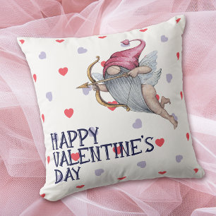 Coussin Coeurs Drôle Valentine Cupid Gnome