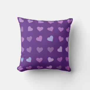 COUSSIN COEURS PASTEL PURPLE