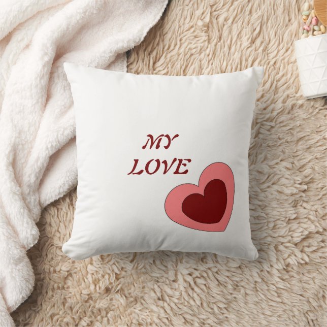 COUSSIN COEURS POUR PETITE AMIE, PETIT AMI, MARI, FEMME, (Couverture)