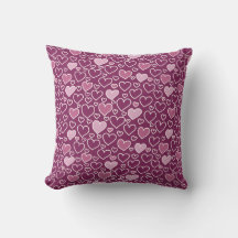 Coeurs rose et violet