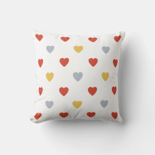 Coussin Coeurs Rouge Et Jaune