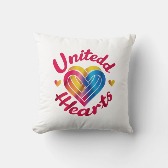 Coussin Coeurs unis (Recto)