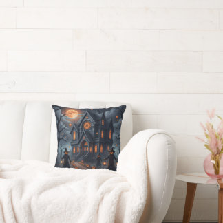 Coussin Cojin con diseño de Halloween castillo embrujado