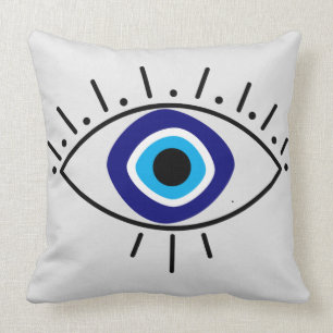 Coussin Cojín de ojo turco azul