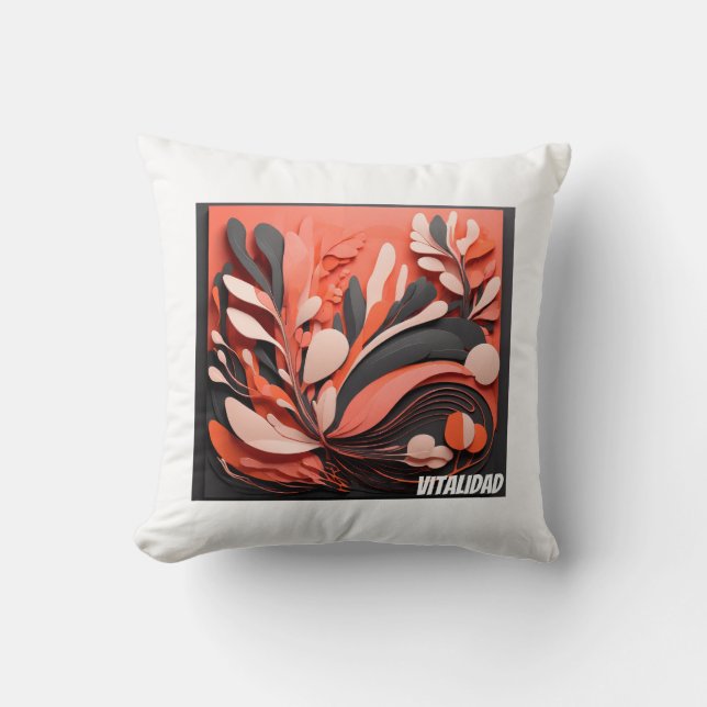 Coussin Cojín Decorativo Arte Tropical Vivo (Recto)