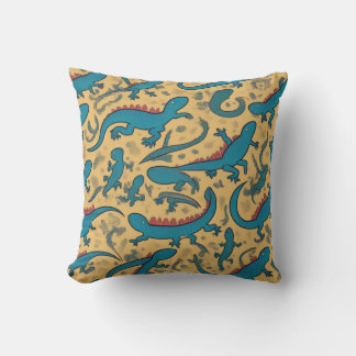 Coussin Cojín Decorativo con Diseño de Lagartijas