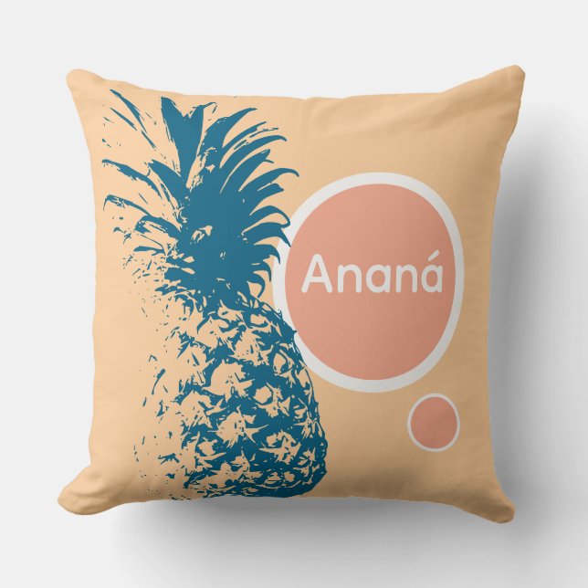 Coussin Cojín diseño piña colores (Recto)
