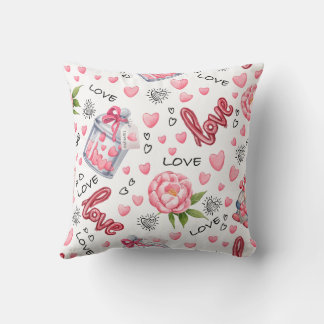 Coussin Cojín PINK LOVE