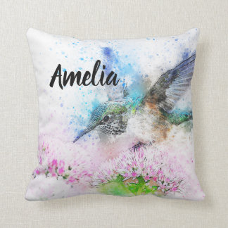 Coussin Colibri personnalisé