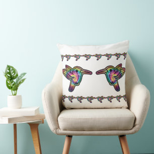 Coussin Colibri Tie-Dye