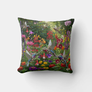 Coussin Colibris Steampunk