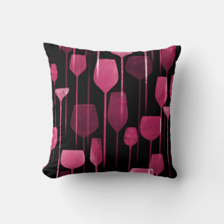 Coussin Collage Art : Motif de boisson de fête.