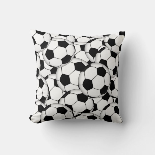 Coussin Collage de ballon de football (Recto)