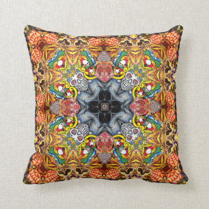 Coussin Collage de crâne
