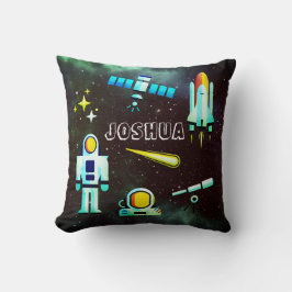 Coussin Collage de l'astronaute amusant personnalisé