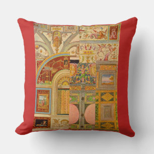 Coussin collage de motifs italiens baroques