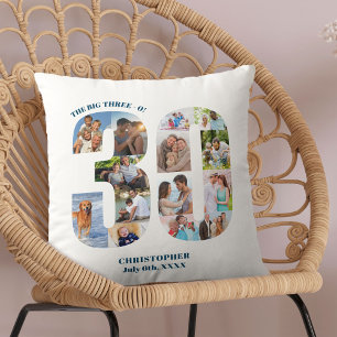 Coussin Collage de photos 30e anniversaire Keepsaké perso