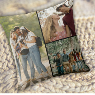 Coussin Collage de photos Famille Amis Cadeau Moderne Souv
