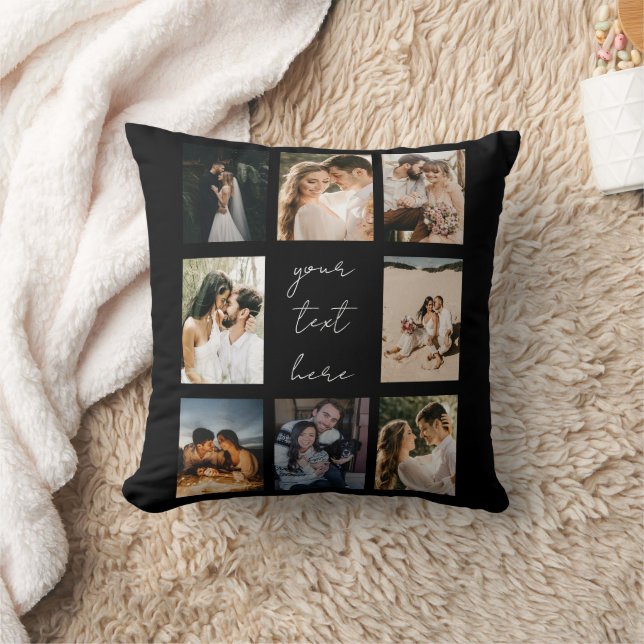 Coussin Collage de photos personnalisé Photo de famille pe (Couverture)