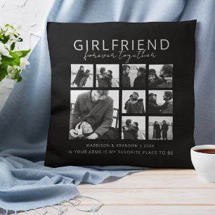 Coussin Collage de photos pour petite amie ensemble pour t