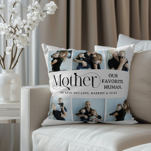 Coussin Collage de photos sentimental Cadeau pour maman