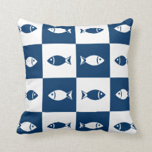 Collage de poisson bleu et blanc