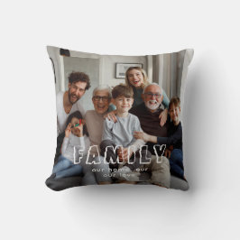 Coussin Collage de script familial Chic