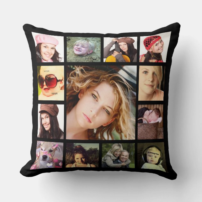 Coussin Collage frais de photo d'Instagram (Recto)