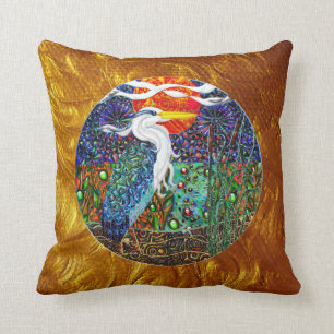 Coussin Collage métallique géométrique tropical II de