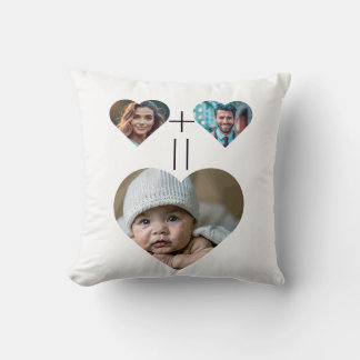 Coussin Collage photo de famille personnalisable Son Lui =
