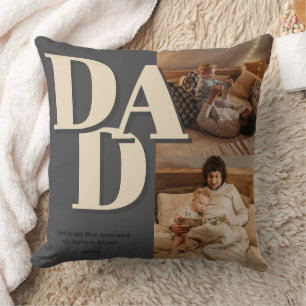 Coussin Collage photo de Fête des pères personnalisée   Le