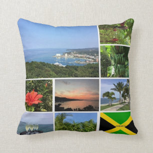 Coussin Collage photo de la Jamaïque
