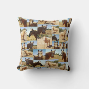 Coussin Collage photo de Palomino Horses,