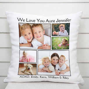 Coussin Collage photo de Tante Love You
