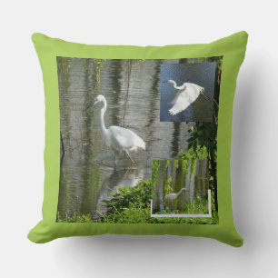 Coussin Collage photo Egrets Pillow