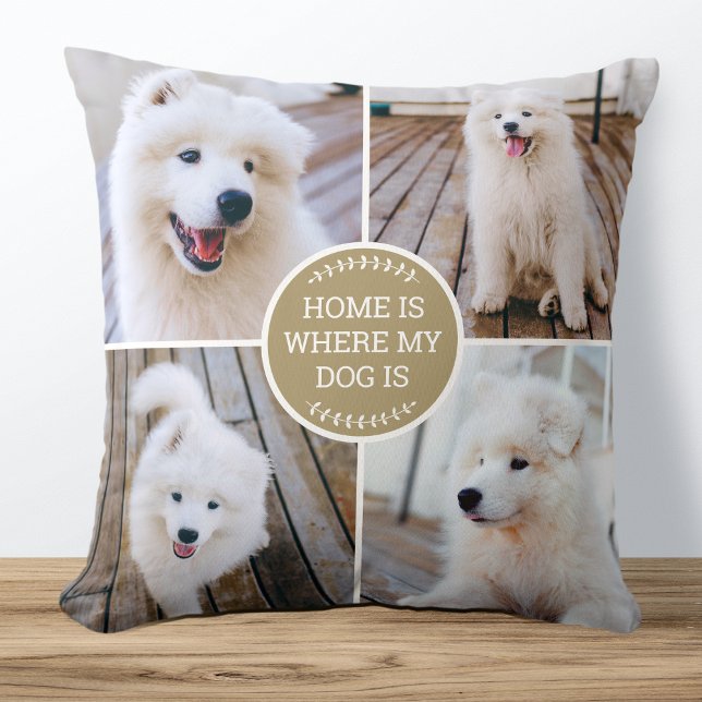 Coussin Collage photo personnalisé Couleur personnalisée C (Créateur téléchargé)